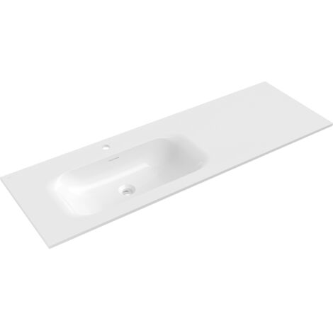 Mexen Vela lavabo empotrado izquierdo 141 x 46,5 cm, blanco brillante - 25231400L