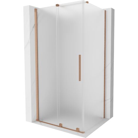 Mexen Velar cabine de douche coulissante 100 x 110 cm, givre, cuivre brossé - 871-100-110-31-65
