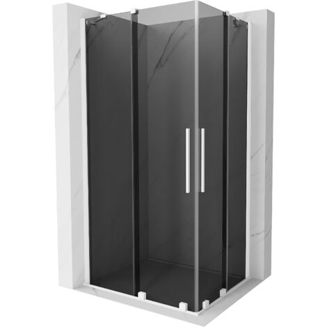 Mexen Velar Duo cabine de douche 100 x 90 cm, graphite, blanc - 871-100-090-42-20