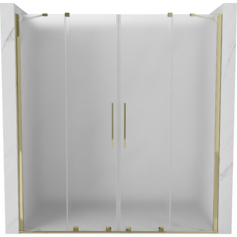 Mexen Velar Duo porte de douche coulissante 170 cm, givré, doré - 871-170-000-32-50