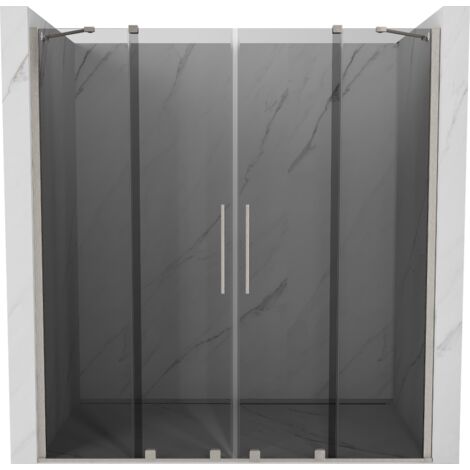 Mexen Velar Duo porte de douche coulissante 170 cm, graphite, nickel brossé - 871-170-000-42-97