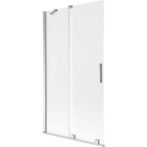 Mexen Velar Duschabtrennung 2-flügelig verschiebbar 100 x 150 cm, Milchglas, Chrom - 896-100-000-31-01