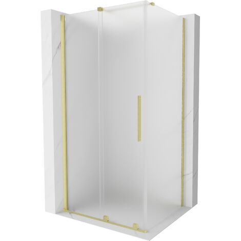 Mexen Velar Duschkabine 130 x 85 cm, matt, gebürstetes Gold - 871-130-085-31-55