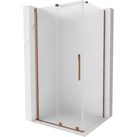 Mexen Velar Duschkabine Schiebbar 130 x 80 cm, Frost, Roségold - 871-130-080-31-55