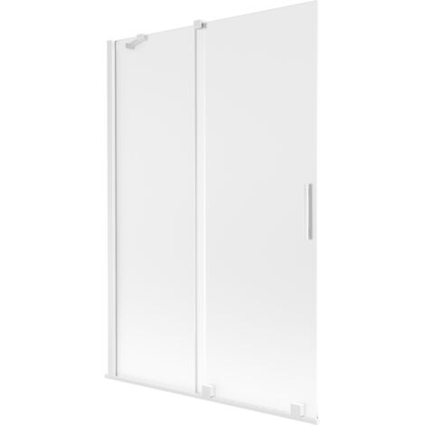 Mexen Velar Duschwand 2-flügelig verschiebbar 120 x 150 cm, Frost, Weiß - 896-120-000-31-20