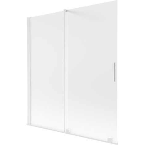 Mexen Velar Duschwand, 2-flügelig, verschiebbar, 150 x 150 cm, matt, weiß - 896-150-000-31-20