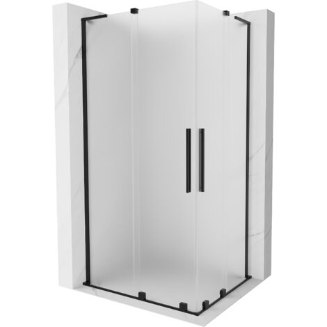 Mexen Velar L Duo Duschkabine Schiebetür 90 x 80 cm, matt, schwarz - 871-090-080-02-33-70