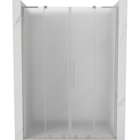 Mexen Velar L Duo puertas de ducha correderas 160 cm, escarcha, n铆quel cepillado - 871-160-003-32-97