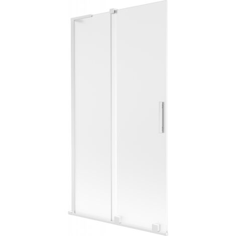 Mexen Velar L paravent baignoire 2 panneaux coulissants 100 x 150 cm, dépoli, blanc - 896-100-003-31-20