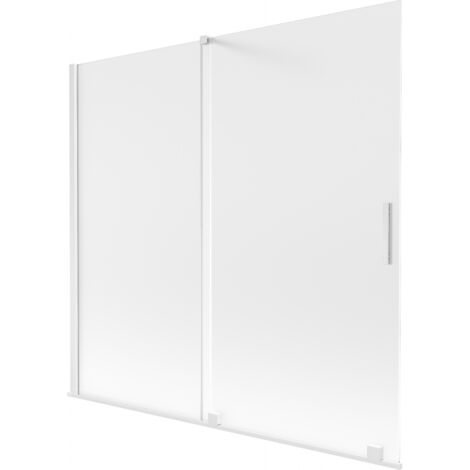 Mexen Velar mampara de ducha corredera de 2 paneles 170 x 150 cm, esmerilado, blanco - 896-170-000-31-20