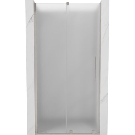 Mexen Velar puerta de ducha corredera 100 cm, escarcha, n铆quel cepillado - 871-100-000-31-97