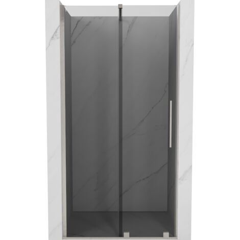 Mexen Velar puertas de ducha correderas 90 cm, grafito, n铆quel cepillado - 871-090-000-41-97