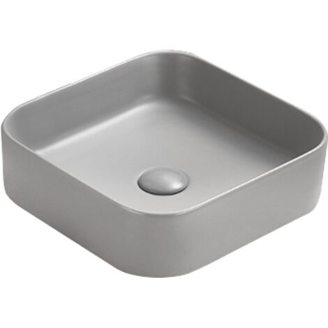 Mexen Vena lavandino da appoggio 37 x 37 cm, grigio chiaro opaco - 22193761