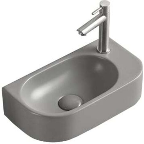 Mexen Viera Aufsatzwaschbecken links 40 x 21 cm, Hellgrau matt - 21274061L