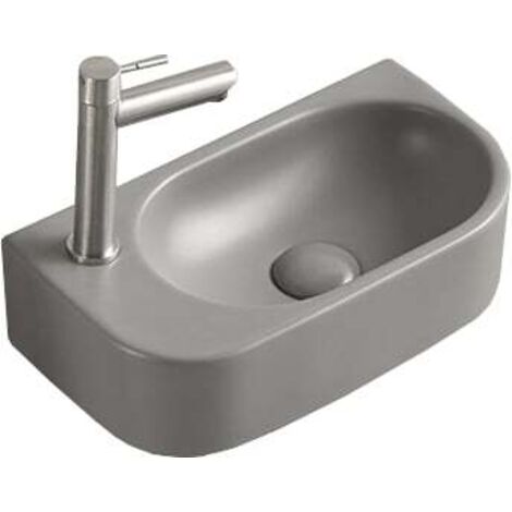 Mexen Viera Aufsatzwaschbecken rechts 40 x 21 cm, Hellgrau matt - 21274061R