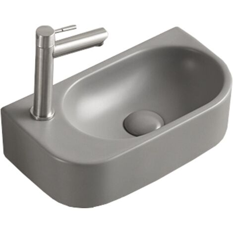 Mexen Viera lavabo sobre encimera derecha 40 x 21 cm, gris claro mate - 21274061R