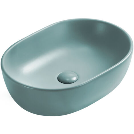 Mexen Viki lavabo sobre encimera 48 x 35 cm, verde claro mate - 21054848