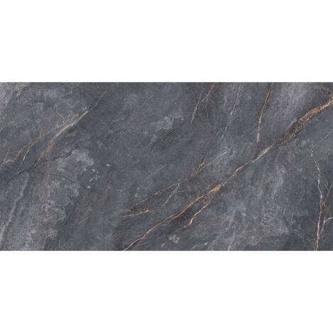 Mexen Walcey Charcoal gres esmaltado rect. G1, azulejo de suelo y pared 120 x 60 cm, brillo - TL150-120-060-02