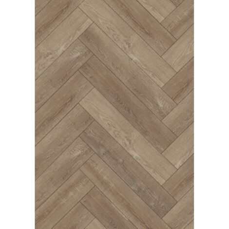 Mexen Windsor Vinylplatten Fischgrät 570 x 95 mm LVT Dryback 2,5 mm, PVC-Unterlage, 4 V-Fuge, Eiche - F1467-0570-095-255-4V1-01