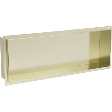 Mexen X-Wall-NR mensola ad incasso senza flangia 60 x 20 cm, oro spazzolato - 1951602010