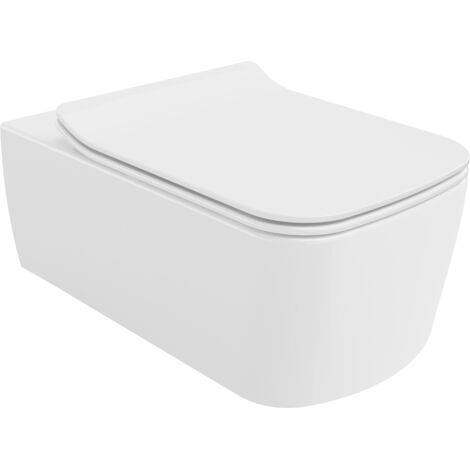 Mexen York wc sospeso Rimless con sedile a chiusura rallentata slim, duroplast, bianco lucido - 30114000