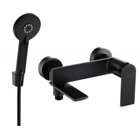 Mexen Zero R40 rubinetteria per vasca con set doccia, nero - 7113R40-70