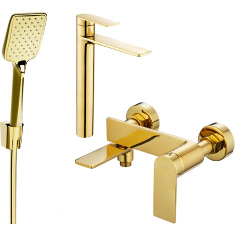 Mexen Zero R62 set vasca da bagno, oro - 71113R62-50