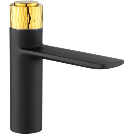 Mexen Zero+ robinet de lavabo, Noir/Or - 71600-75