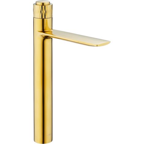 Mexen Zero+ rubinetto alto per lavabo, oro - 71610-50