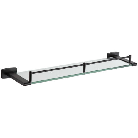 Mexen Zoja étagère murale en verre, Noir - 7019137-70
