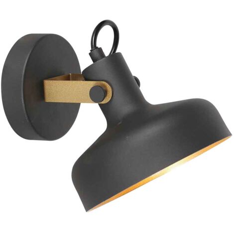 Mexlite - applique murale - Prato - noir - métal - lampe de lit -