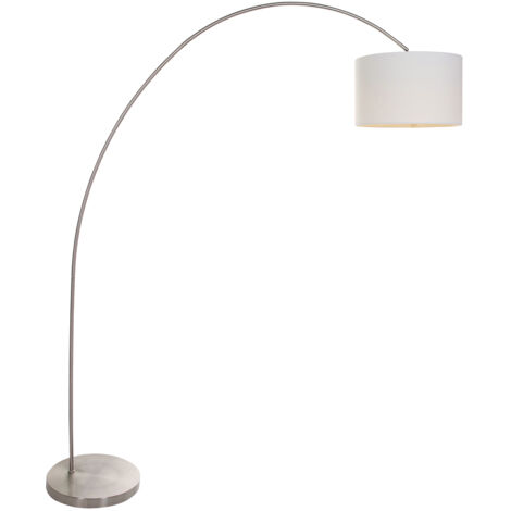 Mexlite - lampada da terra - Solva - acciaio - metallo tessuto -