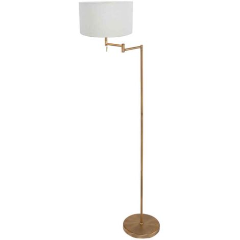 Mexlite - lampadaire - Bella - bronze - lin métal - Ø 45cm - E27