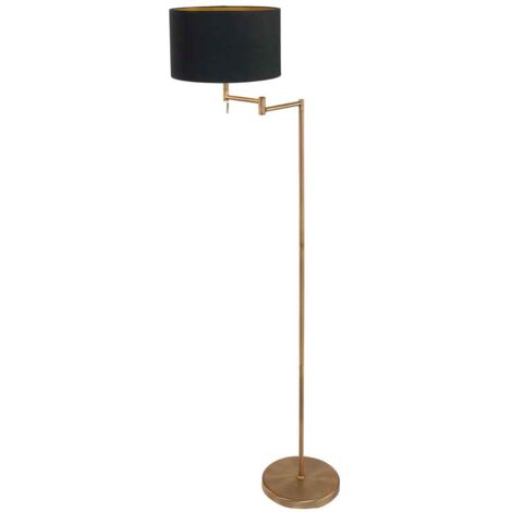 Mexlite - lampadaire - Bella - bronze - lin métal - Ø 45cm - E27