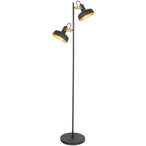 Mexlite - lampadaire - Prato - noir - métal - E14 - 4121ZW