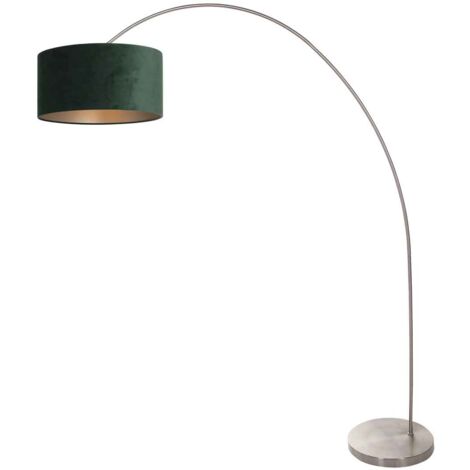 Mexlite - lampadaire - Solva - acier - métal tissu - lampe arquée