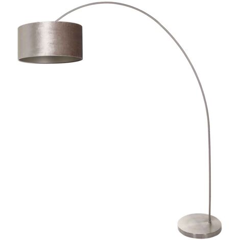 Mexlite - lampadaire - Solva - acier - métal tissu - lampe arquée