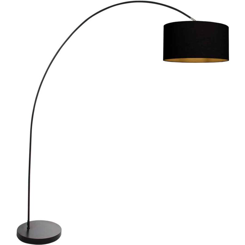 Mexlite - lampadaire - Solva - noir - lin métal - lampe arquée - Mexlite - lampadaire - Solva - noir - lin métal - lampe arquée -