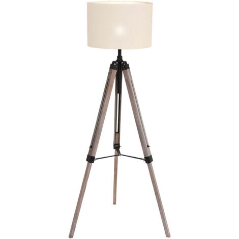 Mexlite - lampadaire - Triek - blanc - lin métal - Ø 75cm - E27 -