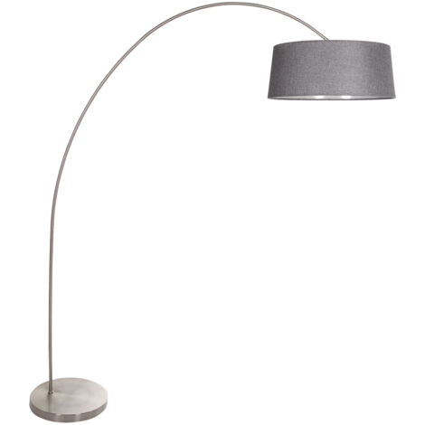 Mexlite - lámpara de pie - Solva - acero - metal textil - lámpara