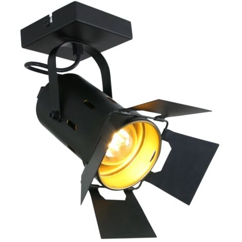 Mexlite - spot - Carree - schwarz - metall - aufbauleuchte - E27