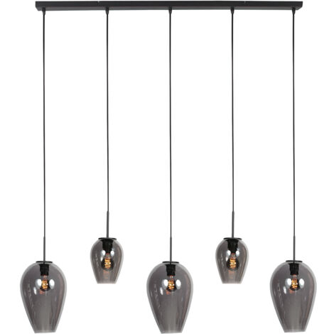 Mexlite - suspension - HaloSwap - noir - verre - grande lampe de
