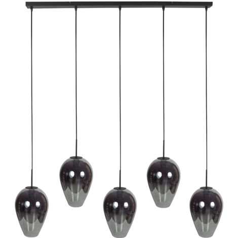 Mexlite - suspension - HaloSwap - noir - verre - grande lampe de