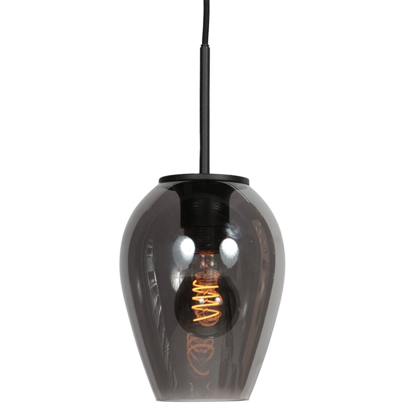 Mexlite - suspension - HaloSwap - noir - verre verre fumé - lampe