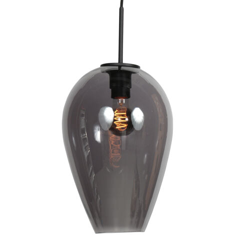 Mexlite - suspension - HaloSwap - noir - verre verre fumé - lampe