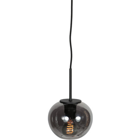 Mexlite - suspension - HaloSwap - noir - verre verre fumé - lampe