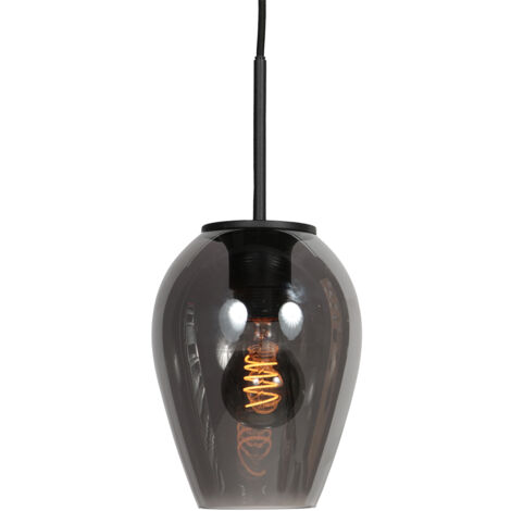 Mexlite - suspension - HaloSwap - noir - verre verre fumé - lampe