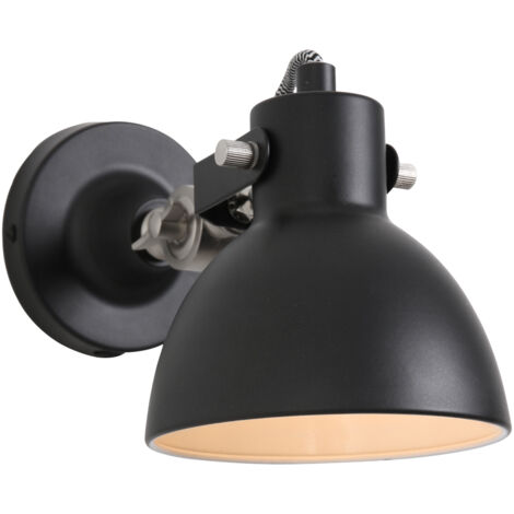 Mexlite - wandleuchte - Cera - schwarz - metall - bettlampe - E14