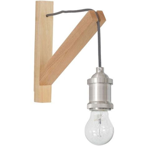 Mexlite - wandleuchte - Dion - braun - holz - E27 - 7787BE