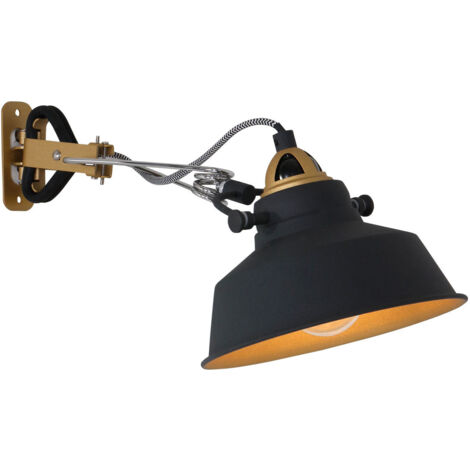 Mexlite - wandleuchte - Nove - schwarz - metall - Ø 18cm - E27 -